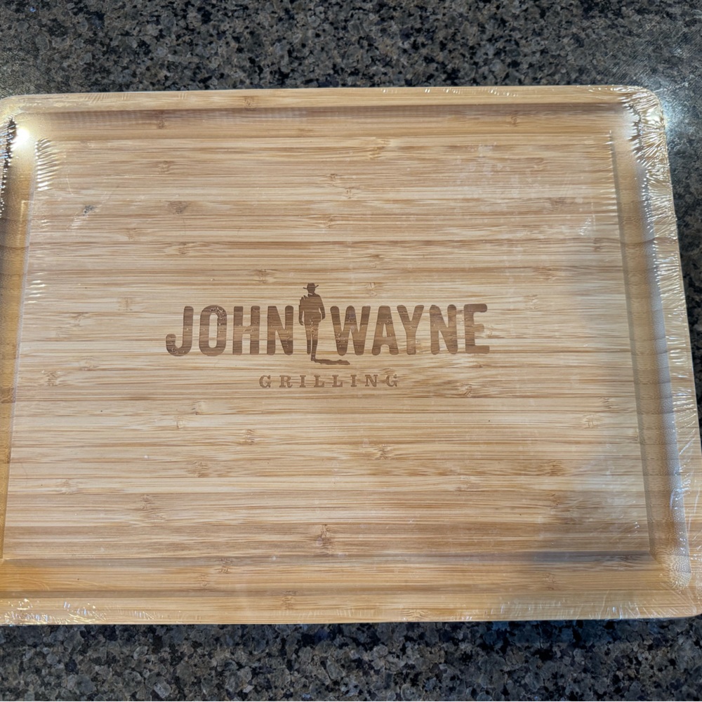 John Wayne Grilling Cutting Board - Natural Wood